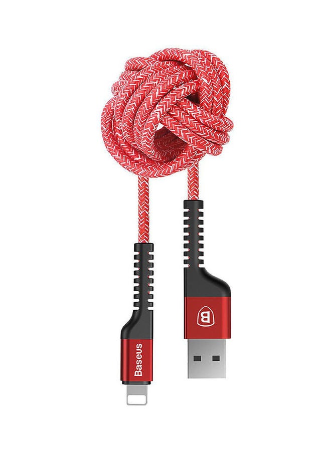 بيسوس كابل Lightning بمنفذ USB كونفيدينت مضاد للكسر بقوة 2 أمبير أحمر - Image 2