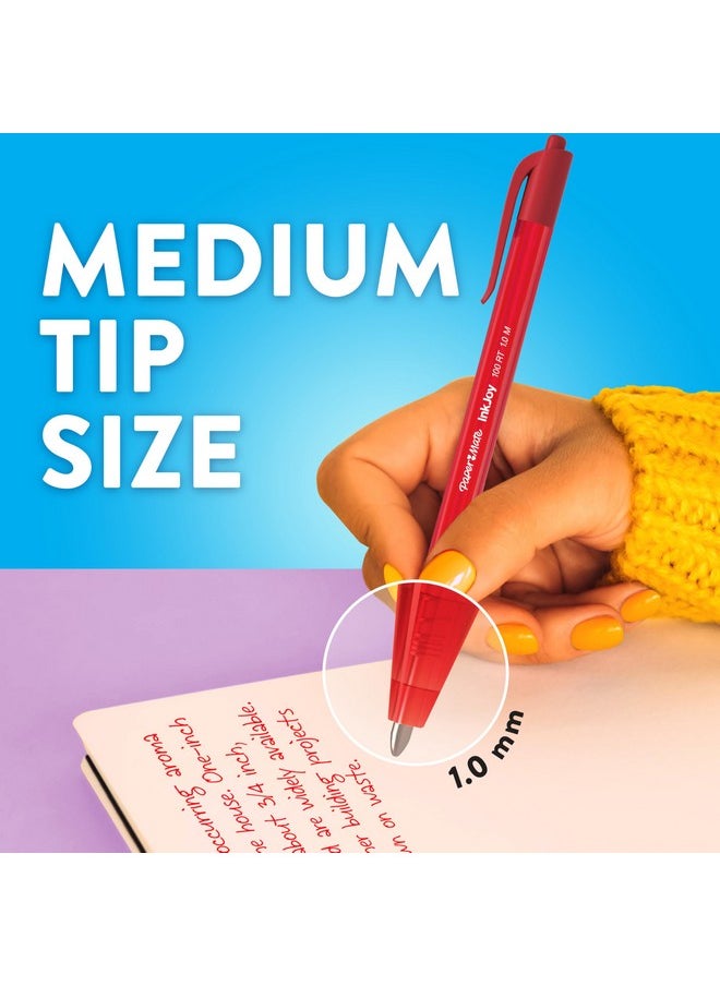 بيبر ميت أقلام حبر جاف قابلة للسحب من Paper Mate InkJoy 100RT، هدايا تذكارية، رأس متوسط (1.0 مم)، متنوعة، 20 قلمًا  - Image 4