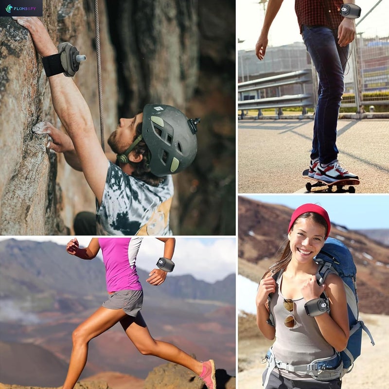 FLOMBIFY FLOMBIFY LS12 Sports Wrist Water Bottle Running Wearable HandsFree Silicone 200ml Water Bottle Portable Reusable Leak Proof Bottle for Travel Camping Rock Climbing Jogging Hiking Marathon Cycling  - Image 3