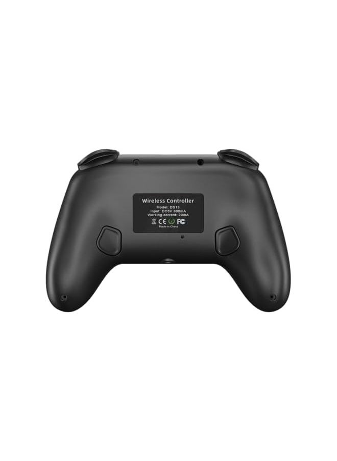 PROMASS - DS13 DualShock 4 Wireless Controller, Android, iOS, Mac, Type C Six Axis Gyro (Black) - Image 1