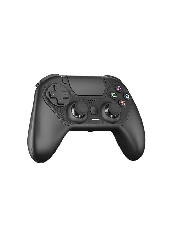 PROMASS - DS13 DualShock 4 Wireless Controller, Android, iOS, Mac, Type C Six Axis Gyro (Black) - Image 1