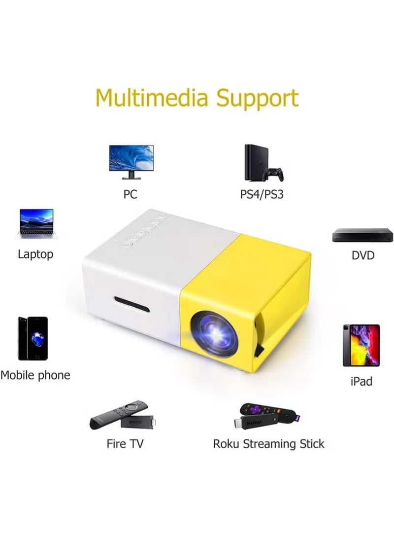 Portable home projector - supports high-definition projection - equipped with multiple inputs and a long-life light bulb - ideal for movies and games. - Image 3