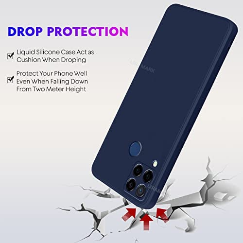 LIRAMARK Silicone Soft Back Cover Case for Realme C15 (Blue) - Image 5