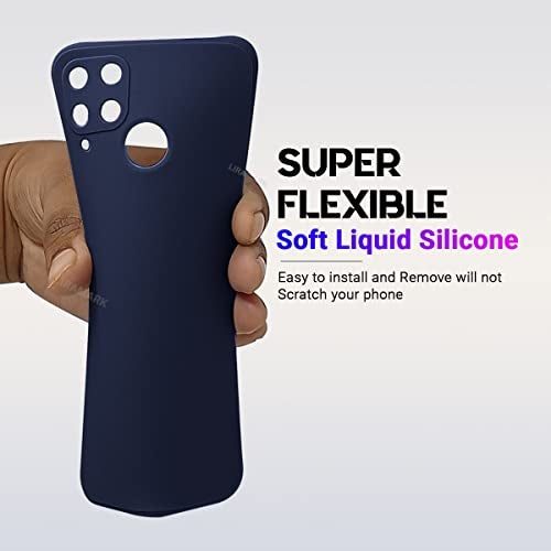 LIRAMARK Silicone Soft Back Cover Case for Realme C15 (Blue) - Image 4