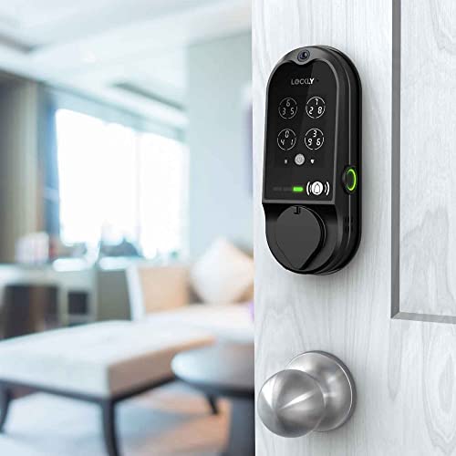 Lockly Vision Smart Lock, HD Video Doorbell Smart Locks for Front Door, Fingerprint Door Lock, Touchscreen Keypad, App Control, No Monthly Fee, Auto Lock - Matte Black - Image 2