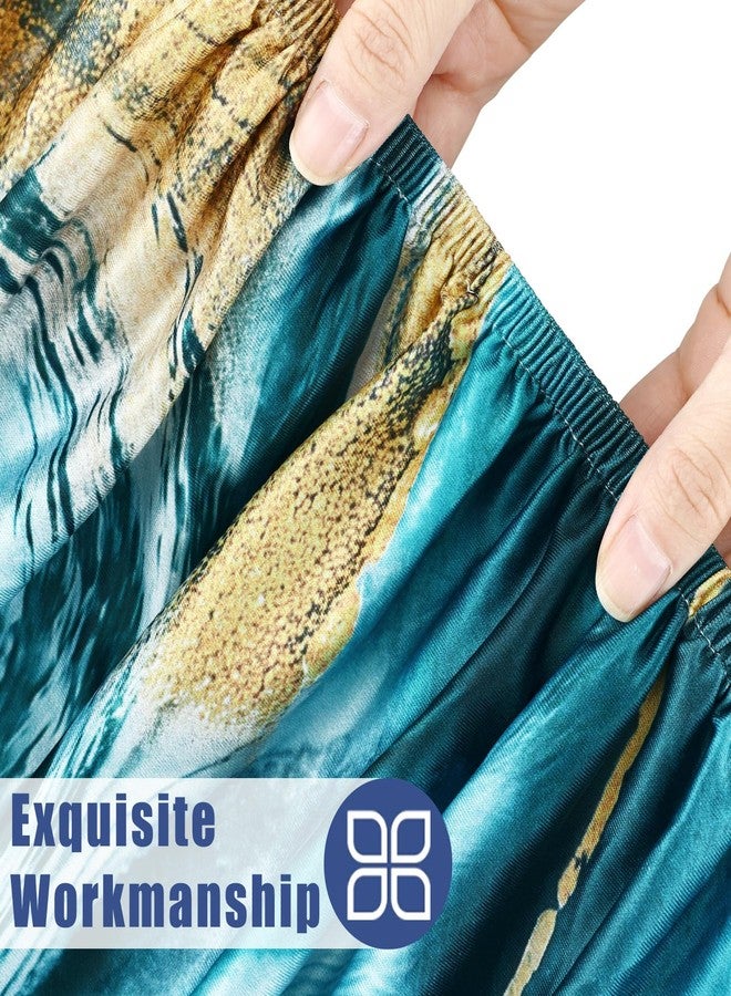 Moosfor Rectangle Fitted Table Cloth, Waterproof Spandex Elastic Tablecloths, Fits for 6 Foot Folding Tables, Stretch Washable Table Cover for Picnic, Camping, Outdoor (Ripples, 30"x72") - Image 5