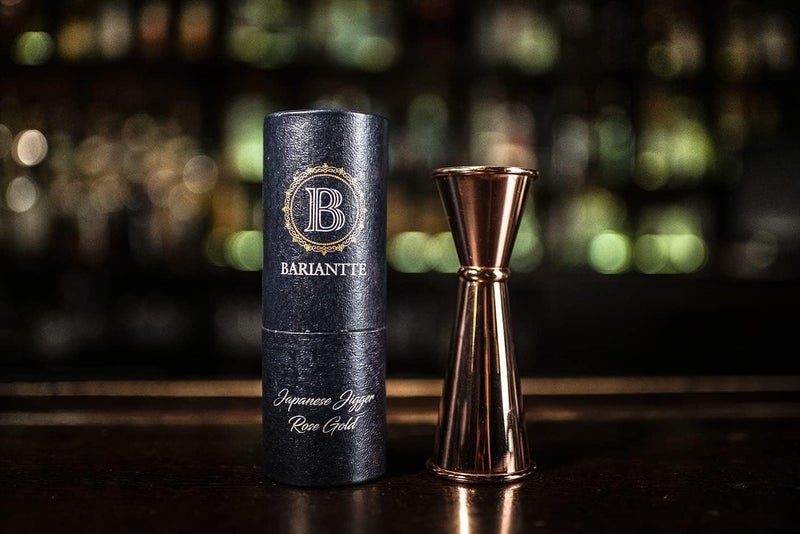 B BARIANTTE BARIANTTE Cocktail Jigger for Bartending, 2 oz 1 oz Japanese Measuring Shot Glass - Rose Gold - Image 3
