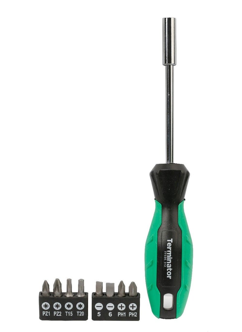Terminator Terminator Screw Driver Set 9 Pieces 1 Bit Holders And 8 Bits  - Image 2