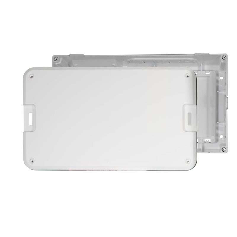 On-Q Legrand - Onq, Cable Management, Structured Media Enclosure, In-Wall Enclosure For Mdu, Screw-On Cover, 8 Inch, Glossy White, En0800 - Image 1