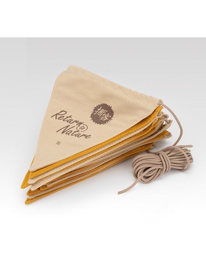 ناتشرهايك راية مثلثة برتقالية وكاكي – ديكور للحفلات والغرف، قماش متين، سهلة التعليق - Image 4