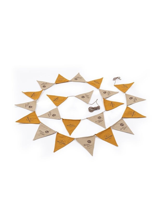 ناتشرهايك راية مثلثة برتقالية وكاكي – ديكور للحفلات والغرف، قماش متين، سهلة التعليق - Image 3