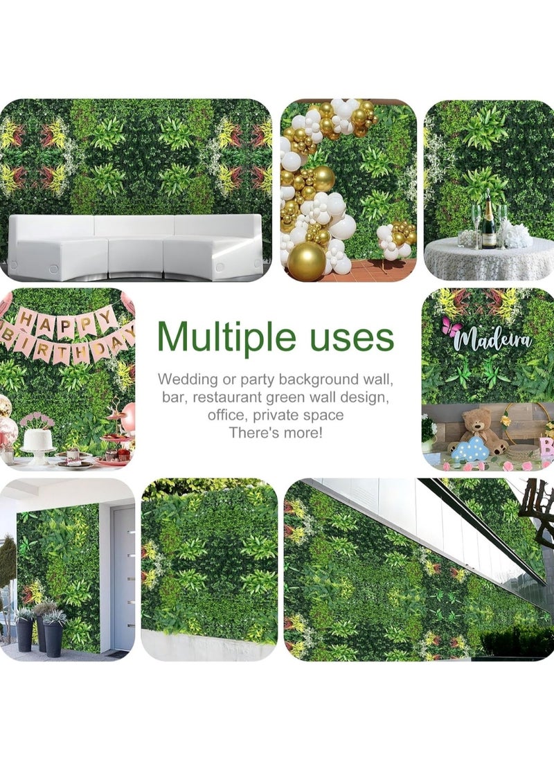 Evergreen Elegance: Artificial Faux Grass Wall Backdrop Green