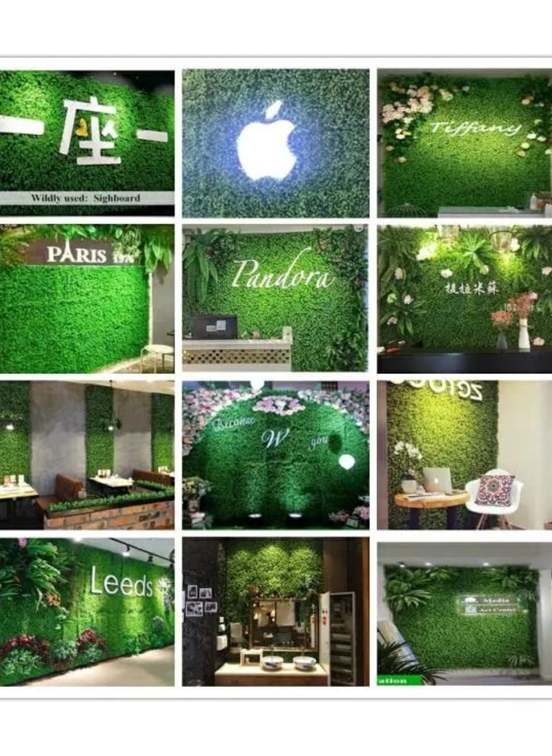Evergreen Elegance: Artificial Faux Grass Wall Backdrop Green