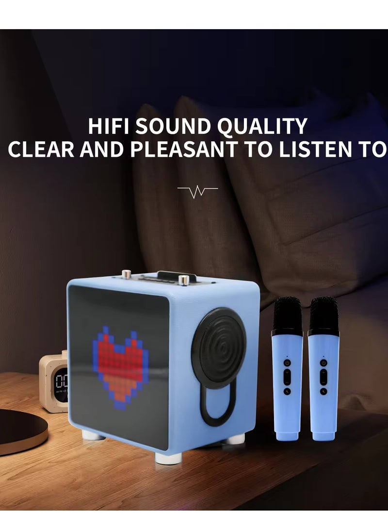 Generic KBQ-2206 Bluetooth Portable  Karaoke Speaker Subwoofer Sound System Blue  - Image 3