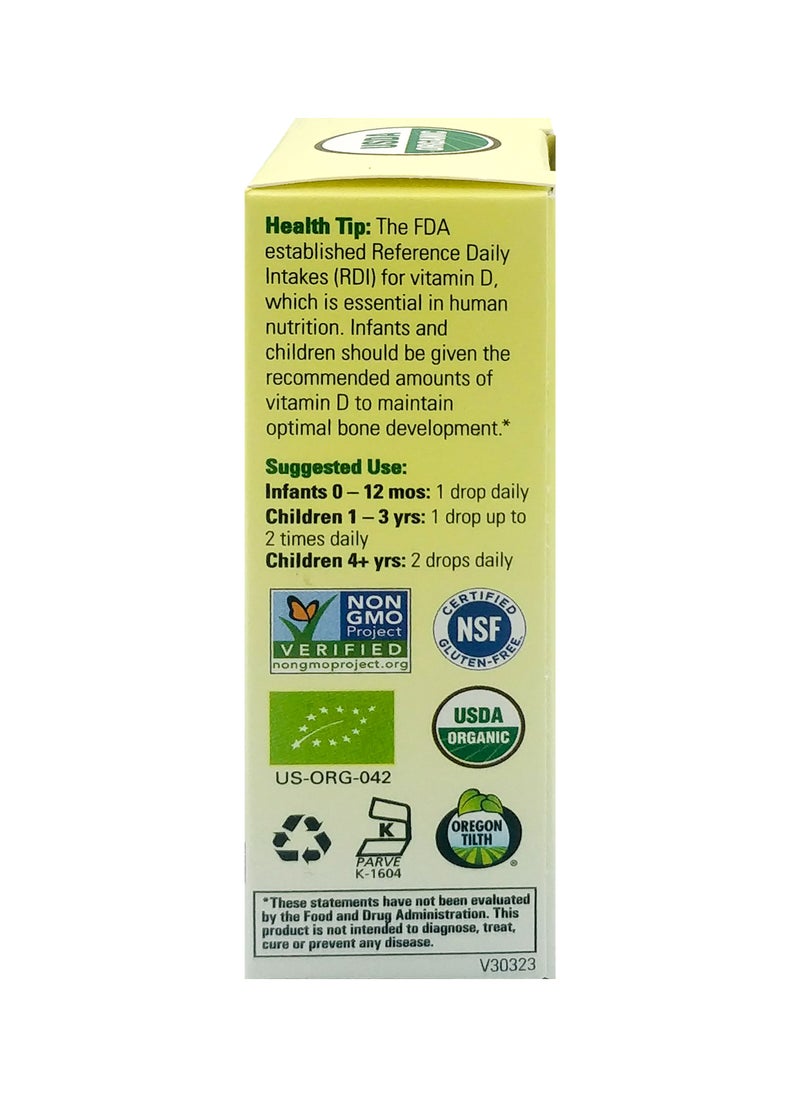 CHILDLIFE Essentials Organic Vitamin D3 Liquid Drops With Mct Oil 400iu Per Drops. 0.21 Fl Oz.  - Image 2