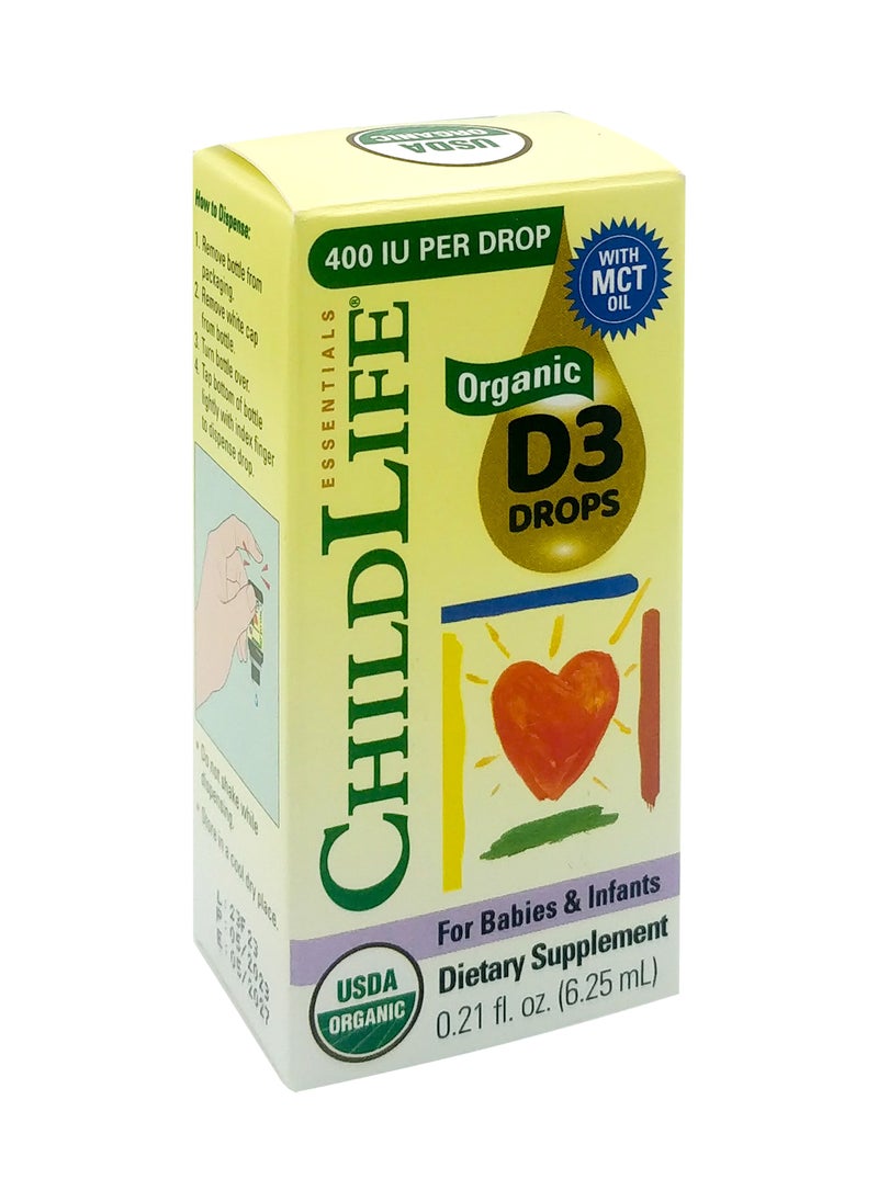 CHILDLIFE Essentials Organic Vitamin D3 Liquid Drops With Mct Oil 400iu Per Drops. 0.21 Fl Oz.  - Image 4
