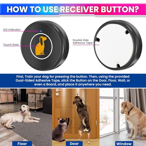 amiciSmart Premium Dog Potty Training Bell – Wireless Doorbell System with 55 Melodies & 5-Level Volume Control | Elegant Pet Communication Tool with One Transmitter & Receiver - Image 4