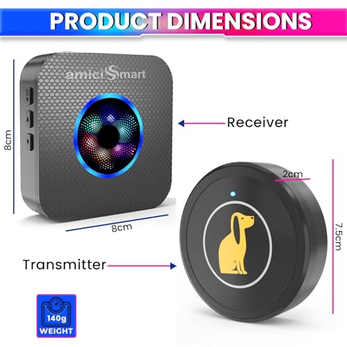 amiciSmart Premium Dog Potty Training Bell – Wireless Doorbell System with 55 Melodies & 5-Level Volume Control | Elegant Pet Communication Tool with One Transmitter & Receiver - Image 5