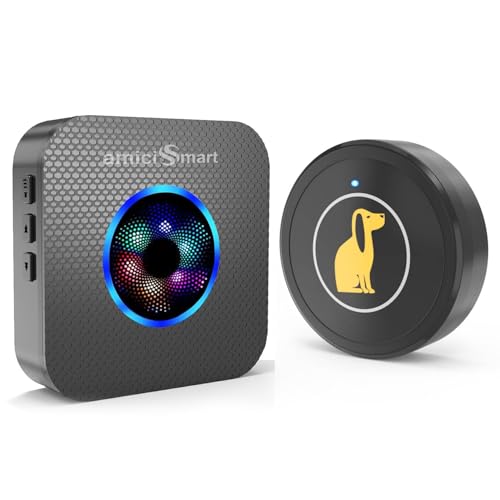 amiciSmart Premium Dog Potty Training Bell – Wireless Doorbell System with 55 Melodies & 5-Level Volume Control | Elegant Pet Communication Tool with One Transmitter & Receiver - Image 1