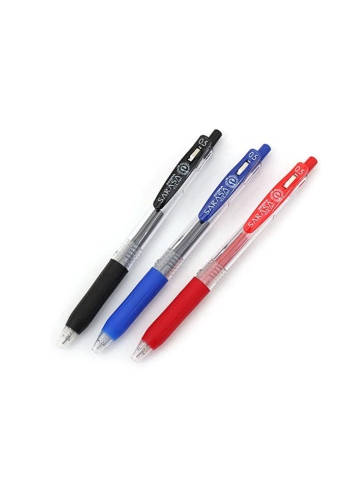 ZEBRA 3 Piece Sarasa Clip Gel Ink Rollerball Pen 0.5mm  - Image 1