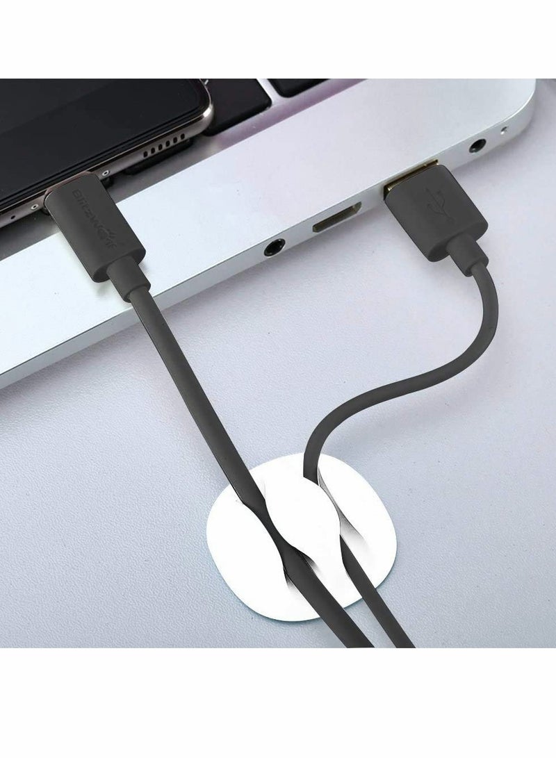 مشابك إدارة الكابلات المتينة لتنظيم أسلاك المكتب وكابلات الشحن مثالية للاستخدام في المنزل والمكتب متوافقة مع التلفاز والكمبيوتر الشخصي واللابتوب - Image 3