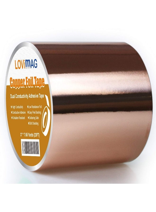 Generic Lovimag Copper Foil Tape (3"X 276") With Conductive Adhesive For Guitar And Emi Shielding, Crafts, Electrical Repairs, Grounding  - Image 5