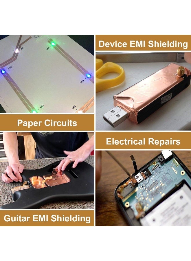 Generic Lovimag Copper Foil Tape (3"X 276") With Conductive Adhesive For Guitar And Emi Shielding, Crafts, Electrical Repairs, Grounding  - Image 3