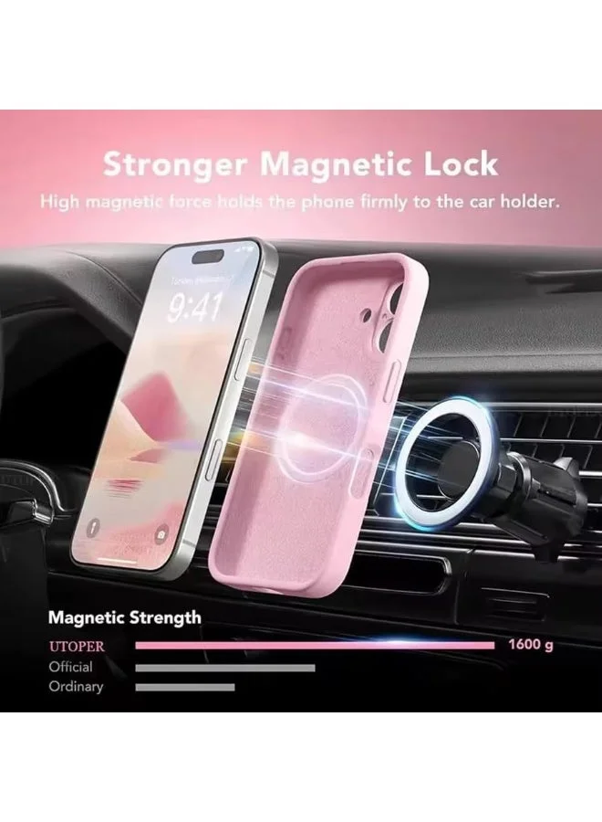 Mobcos  New iPhone 17 Purple Luxury Magnetic Compatible for iPhone Series – Shockproof, Slim Fit, Soft-Touch Protective Cover with Magnetic Wireless Charging Support  | Best Price UAE