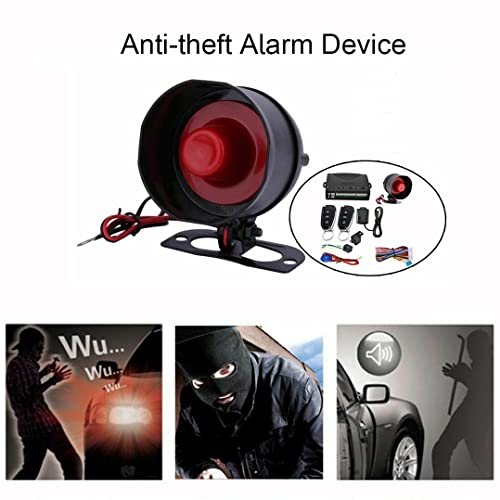 Lancoon Car Alarm Security System, 110dB Anti-Theft Device Keyless Entry Car Searching Universal Central Lock Kit with Shock Sensor Control Box 2 Replacement Remote Controls LED Display Lights - Image 3