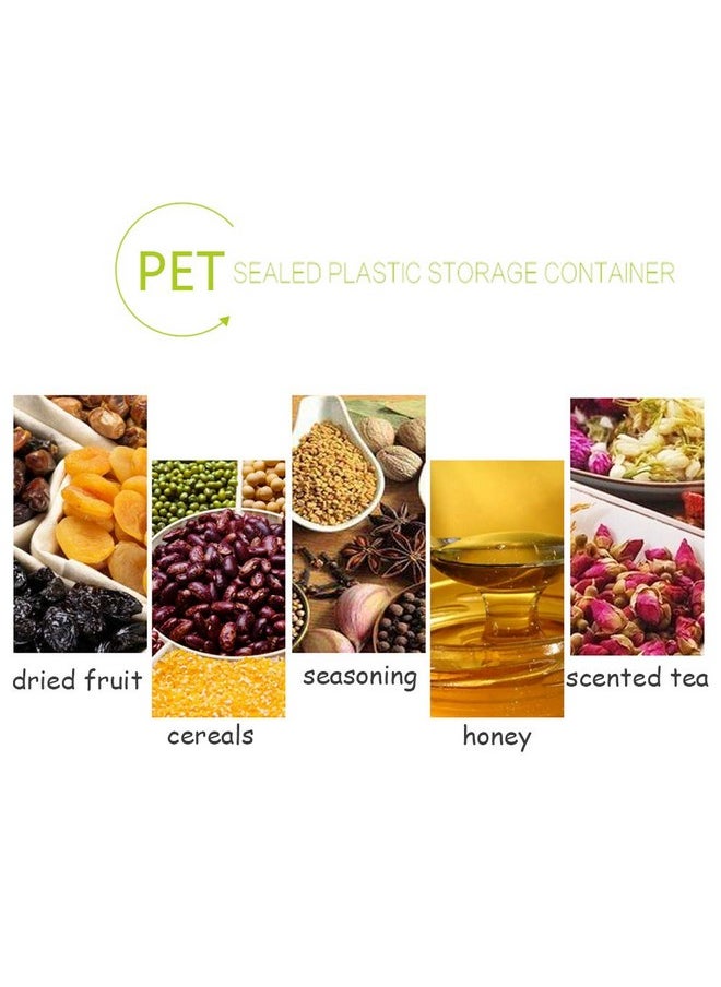 Panxxsen 15 Pack 6oz Clear Plastic Jars Wide-mouth Storage Containers,Refillable Empty Containers for Dry Food,Dried Fruit,Seasoning and Honey Storage  - Image 5
