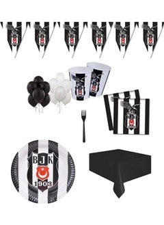 Düvenci Ticaret Black Eagle Black and White Birthday Set 