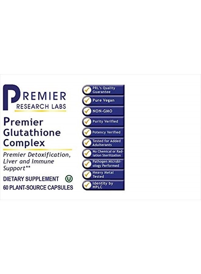 Premier Research Labs Glutathione Complex - Supports Natural  Detoxification, Liver & Immune Health - Contains Turmeric, Reishi, Hyssop,  Burdock, Fennel & Lemon Peel - 60 Plant-Source Capsules | Best Price UAE