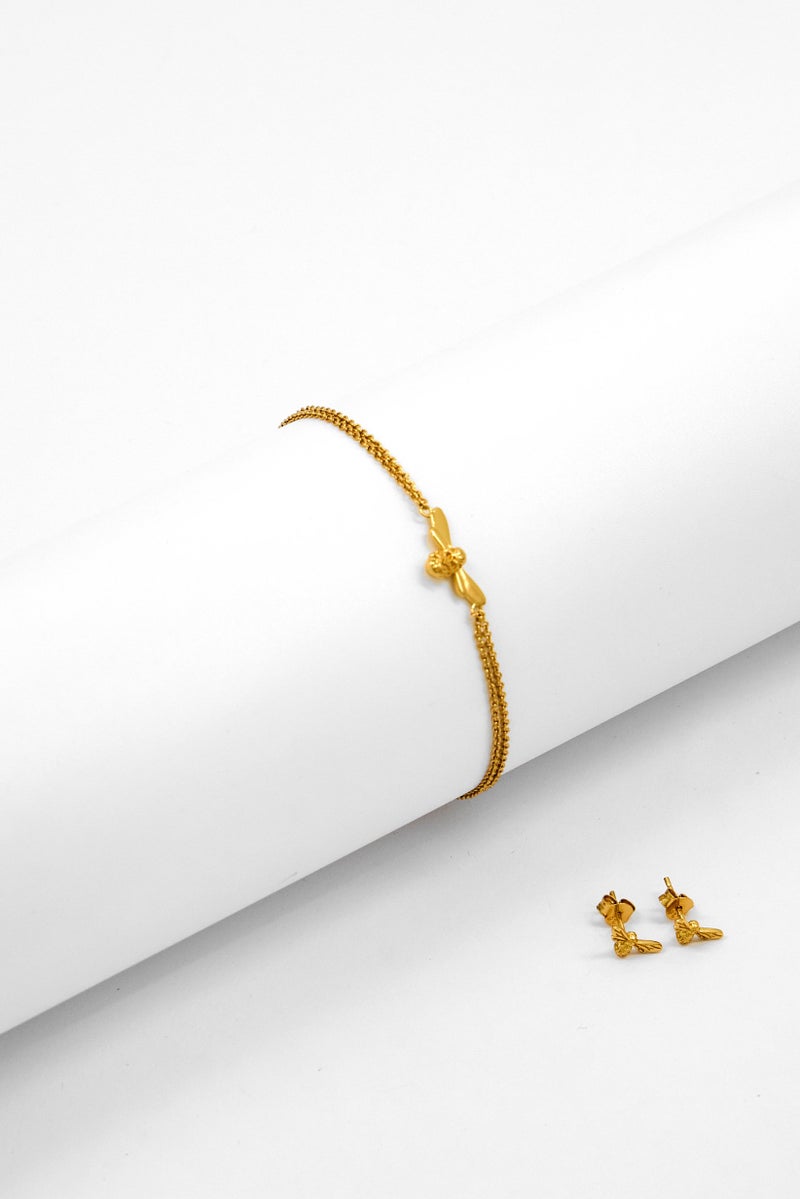 OLIVIA BURTON Women Lucky Bee SET of Bracelet, Gold  - Image 1