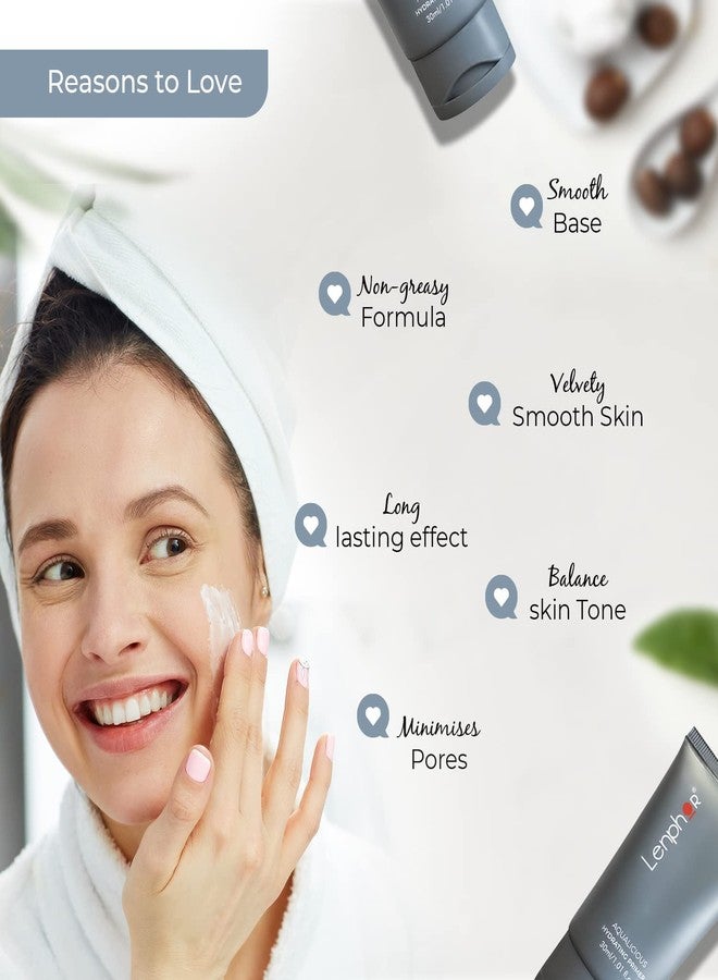 لينفور برايمر لينفور أكواليشوس المرطب لمكياج الوجه، يُصغّر المسام، يمنح إشراقة فورية، ويُوفّر قاعدة ناعمة وملساء، برايمر للوجه للنساء، 30 مل، لون أبيض كريمي - Image 4