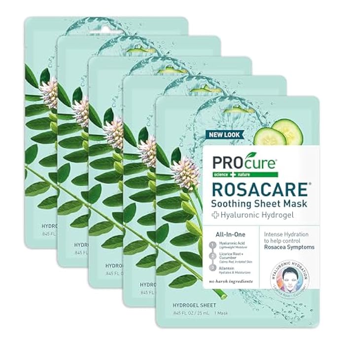 Procure Rosacare Sheet Face Mask - 5 Pack - Image 1
