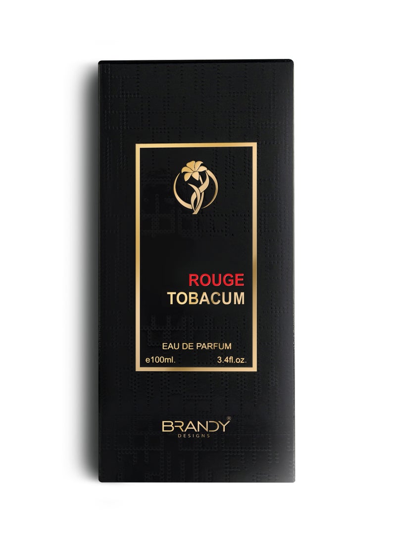 BRANDY DESIGNS - ROUGE TOBACUM 100ml  Eau de Parfum/Perfume  ideal for unforgettable moments-Enjoy an Exclusive Special Gift - Image 1