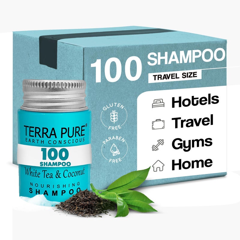 Terra Pure Terra Pure White Tea  Coconut Shampoo Travel Size Hotel Amenities 1 oz Case of 100