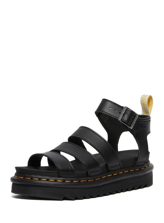 Dr. Martens Women's Vegan Blaire Cambridge Fisherman Sandal Black Felix Rub Off, 39 EU - Image 1
