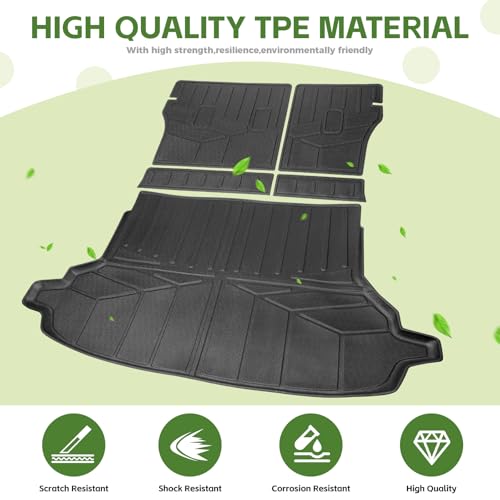 Qyebbk Cargo Liners for 2019-2024 Subaru Forester Without Subwoofer Trunk Mat with Seat Back Cover Accessories, All Weather Rear Cargo Mat Backrest Protector - Image 5