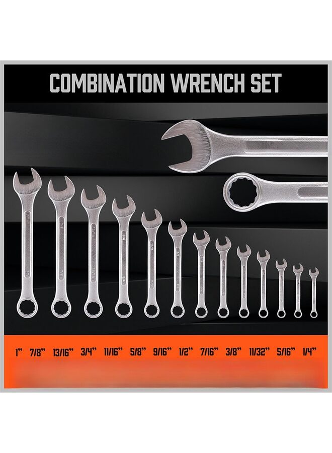 26pcs All-Purpose Master Combination Wrench Set Pouch Perfect for General Household, Garage, Auto Repairs, Car, Truck, Boat, and Travel Emergency All-purpose Wrench  - Image 3