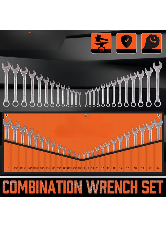 26pcs All-Purpose Master Combination Wrench Set Pouch Perfect for General Household, Garage, Auto Repairs, Car, Truck, Boat, and Travel Emergency All-purpose Wrench  - Image 2