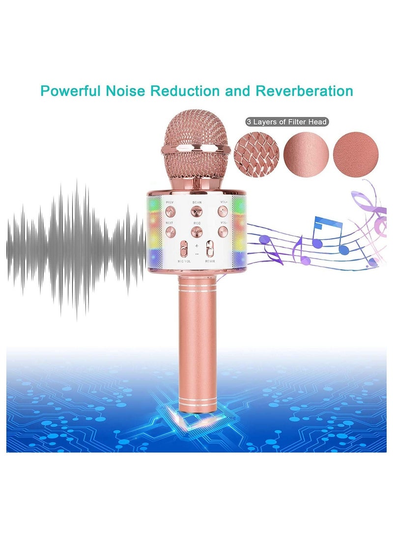 إلترازون ميكروفون كاريوكي لاسلكي بلوتوث للأطفال، 5 في 1 محمول ومسجل ومكبر صوت كاريوكي - Image 4