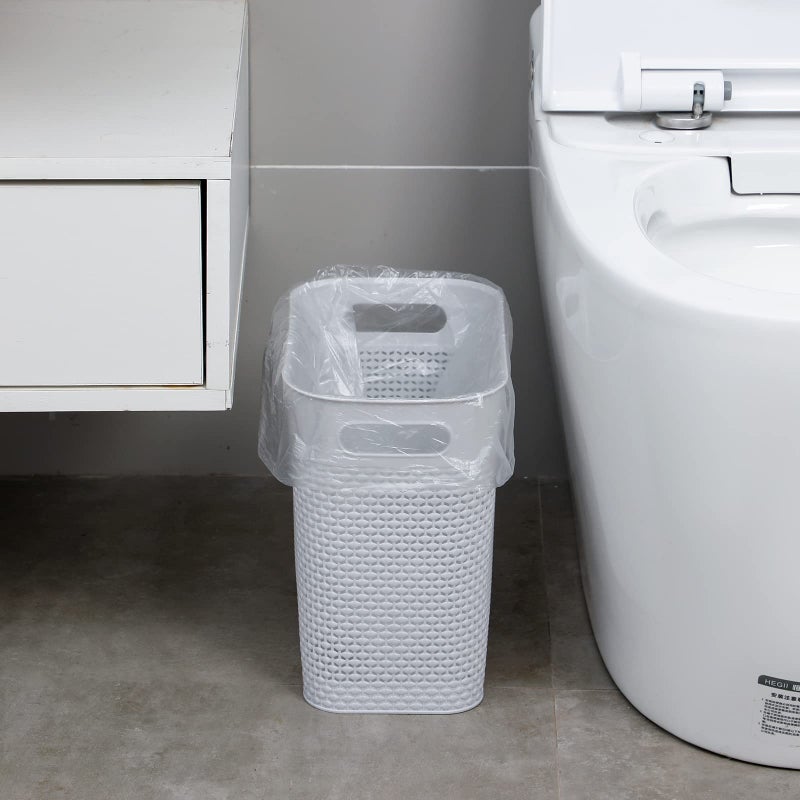 UUJOLY Plastic Small Trash Can Wastebasket, Garbage Container Basket for Bathrooms, Laundry Room, Kitchens, Offices, Kids Rooms, Dorms, (Grey, 3 Gallon) - Image 3