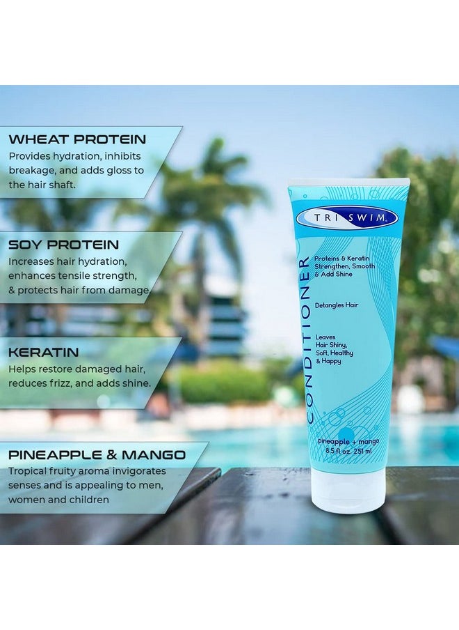 Triswim Scented Moisturizing Conditioner Detangles And Repairs Chlorine Damaged Hair For Swimmers And Athletes  - Image 3