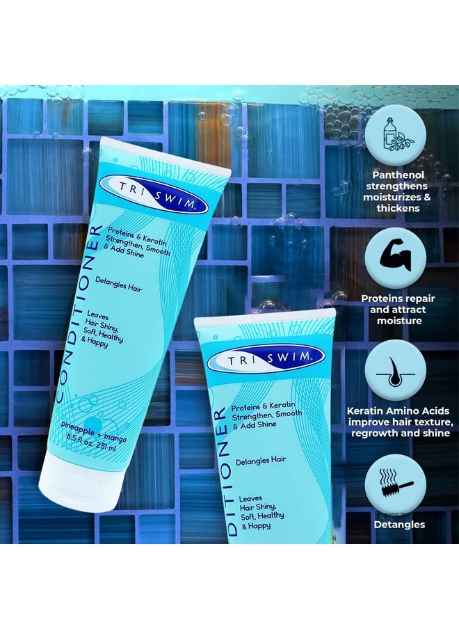 Triswim Scented Moisturizing Conditioner Detangles And Repairs Chlorine Damaged Hair For Swimmers And Athletes  - Image 4