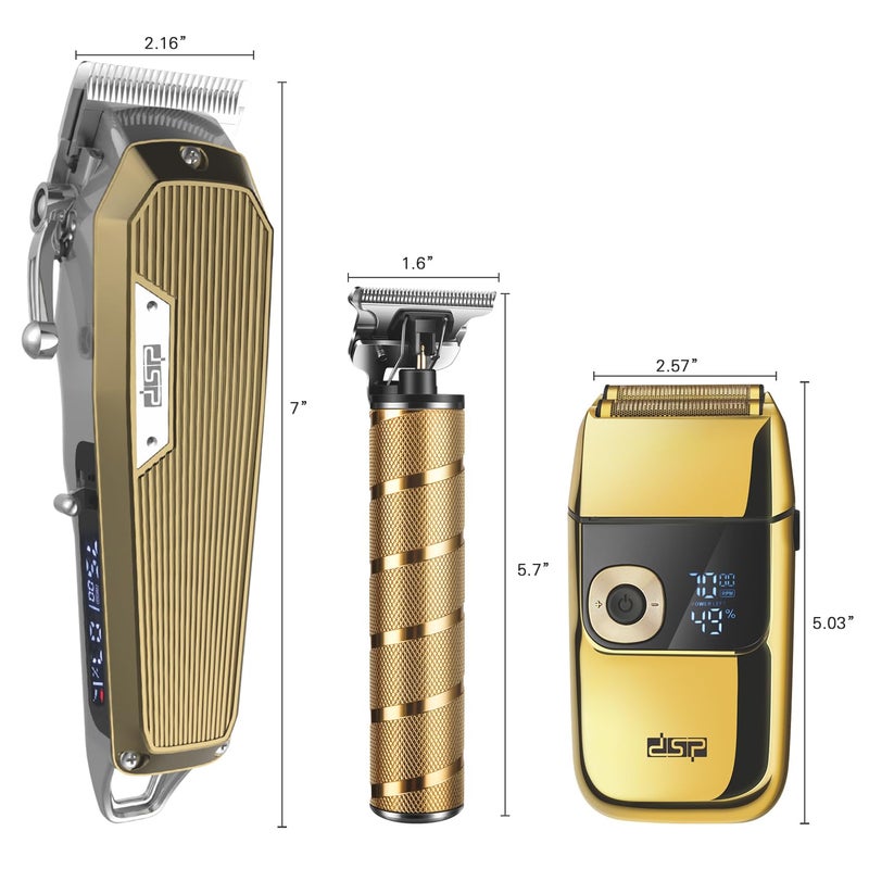 DSPÂ® Professional Barber Clippers Set for Men - Cordless Bald Shaver Men Clippers and Trimmers Set - All in one Complete Kit - Image 2