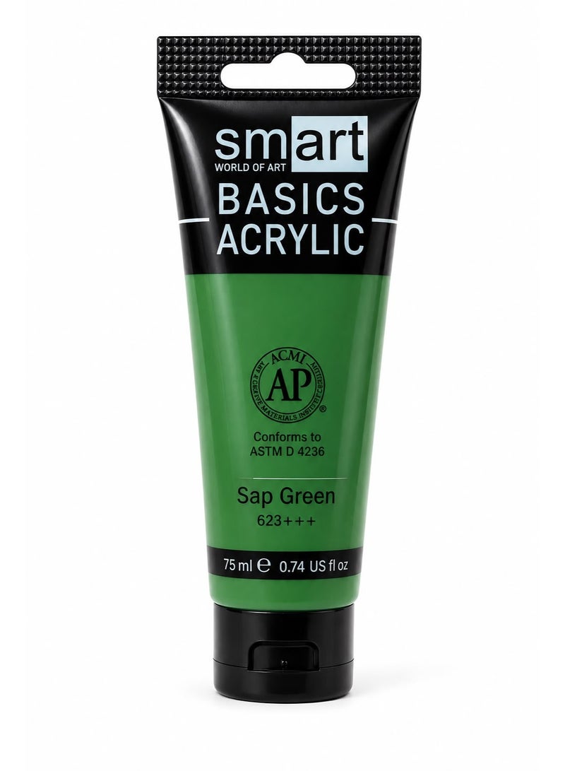 Smart Acrylic 75ml Tube - Sap Green 623+++ - Image 1
