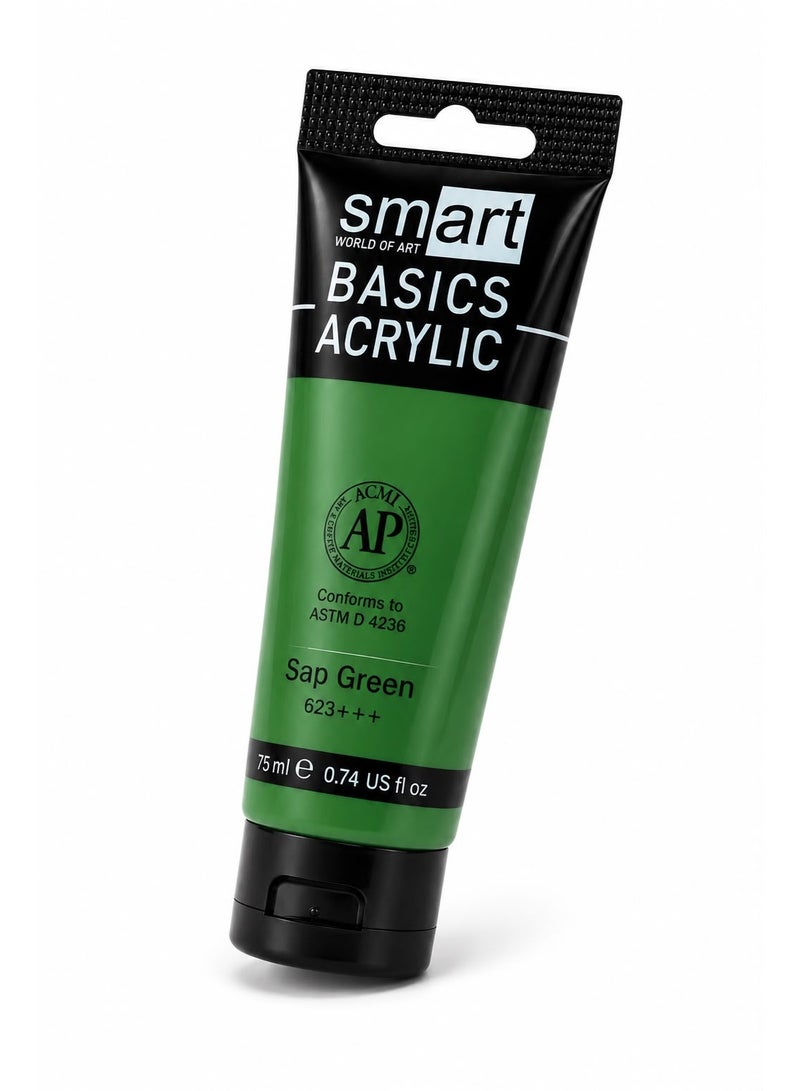 Smart Acrylic 75ml Tube - Sap Green 623+++ - Image 3