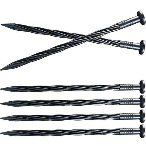 Yowlieu 30 Pcs Spiral Landscape Anchoring Spikes, 8 Inch Landscaping Fabric Edging Anchoring Stakes Plastic Edging Nails Nylon Garden Lawn Yard Spikes - Image 1