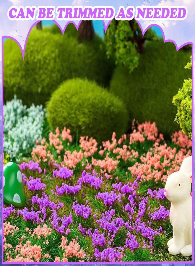 Warmtree Hand Torn Model Grass Tufts Flower Cluster for Miniature Scenery Applicable for N & HO Scale for Train Layouts,Diorama Supplies,and Architectural Models (Purple) - Image 5